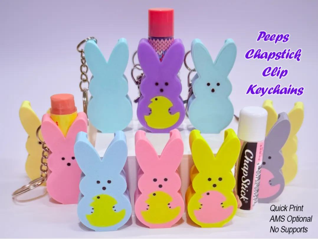 Support clip pour baume à lèvres Peeps (Chapstick) - Beauté Print