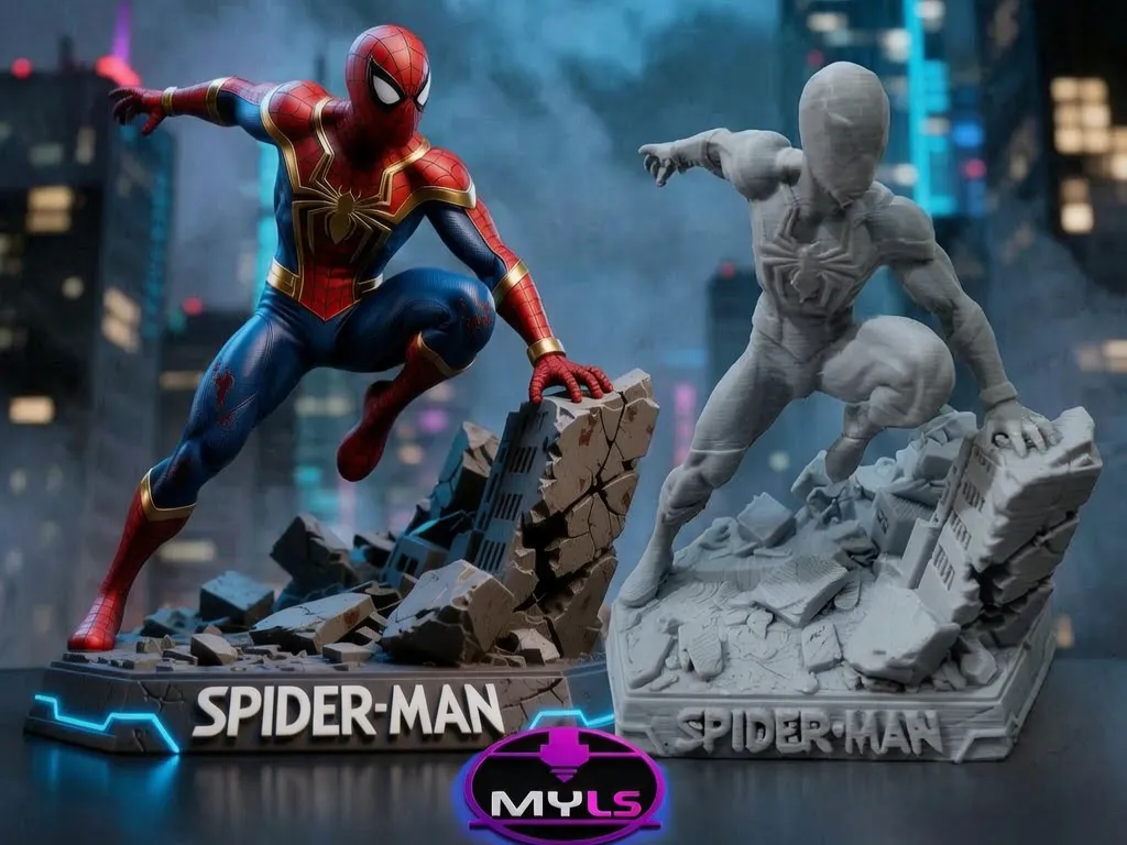 Spiderman diorama sautant - Geek Print