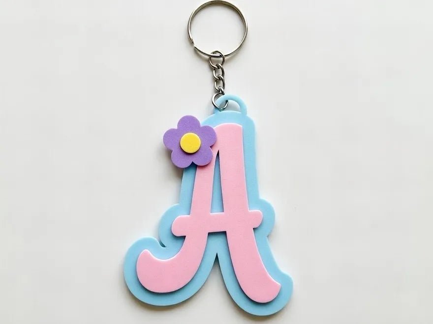 Lettres porte-clés Fleur - Art Print