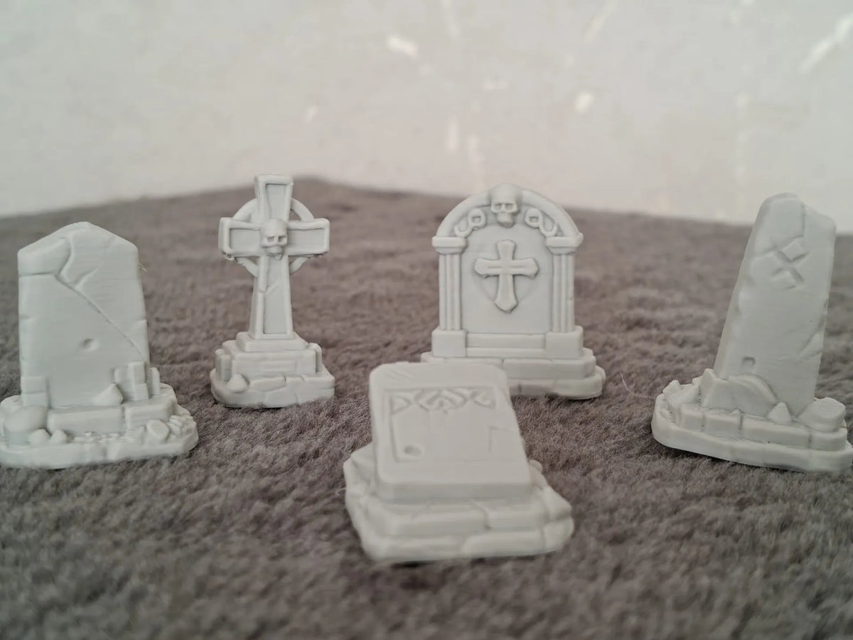 Accessoire de terrain : ensemble de pierres tombales DnD - Jeux Print