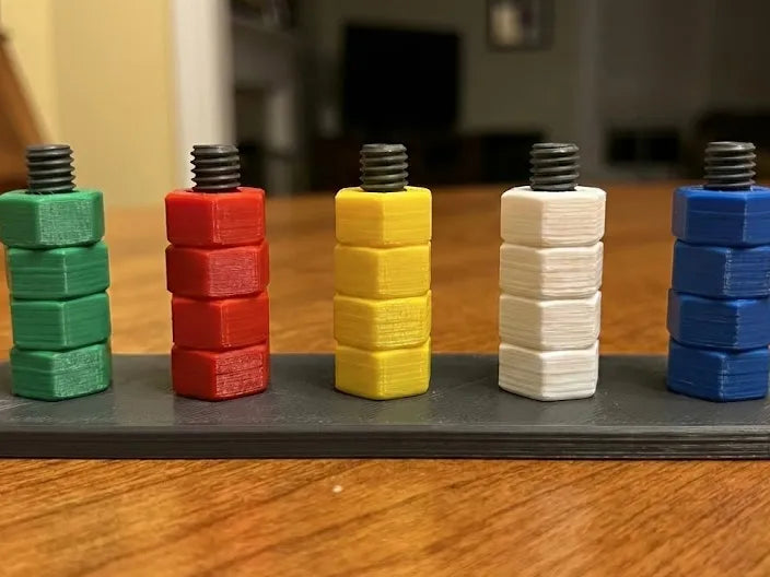 Casse-tête de Couleurs Écrou et Boulon (Style Montessori) - Bébé Print