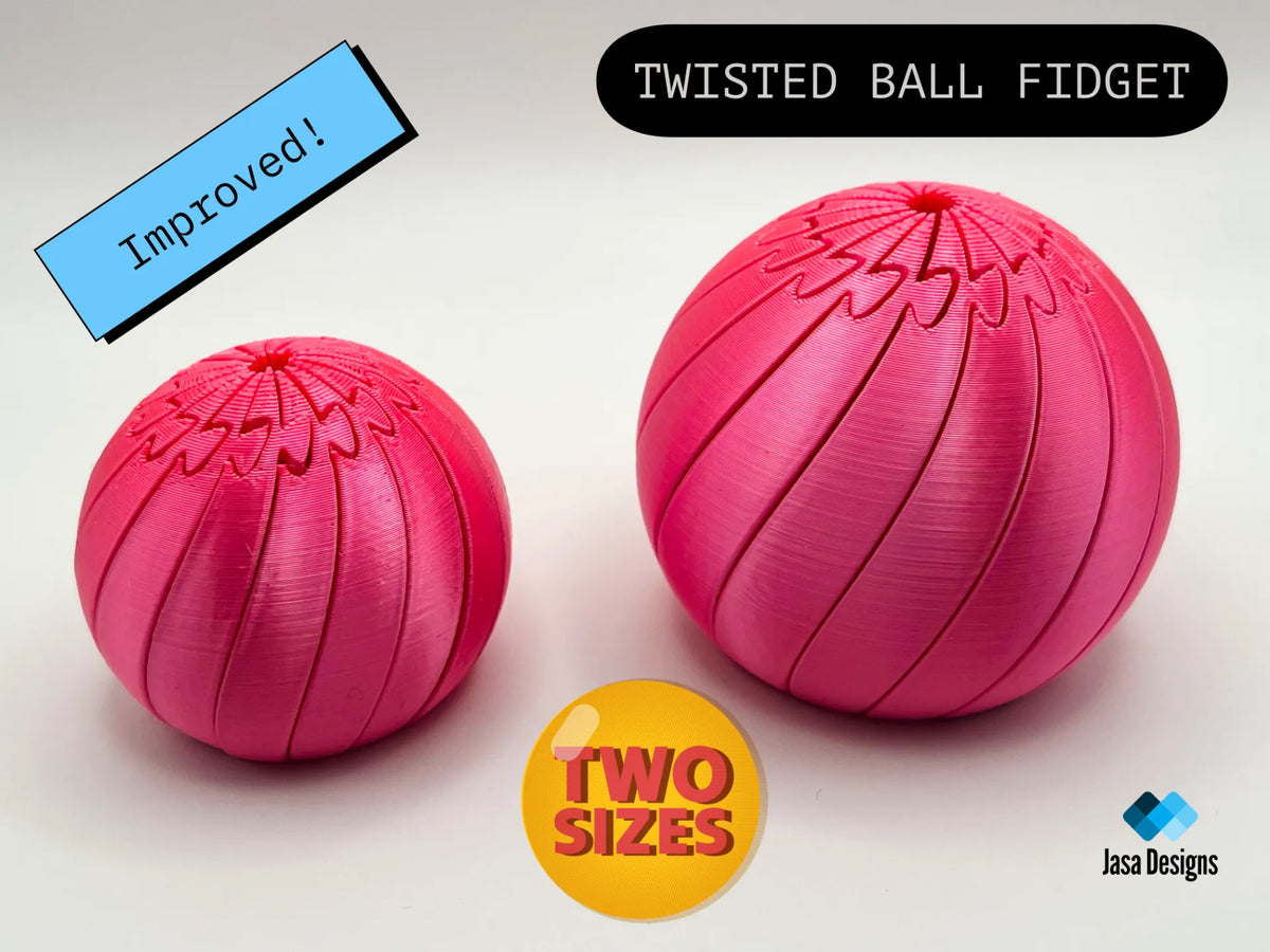 Boule torsadée anti-stress - Deux Tailles - Jeux Print