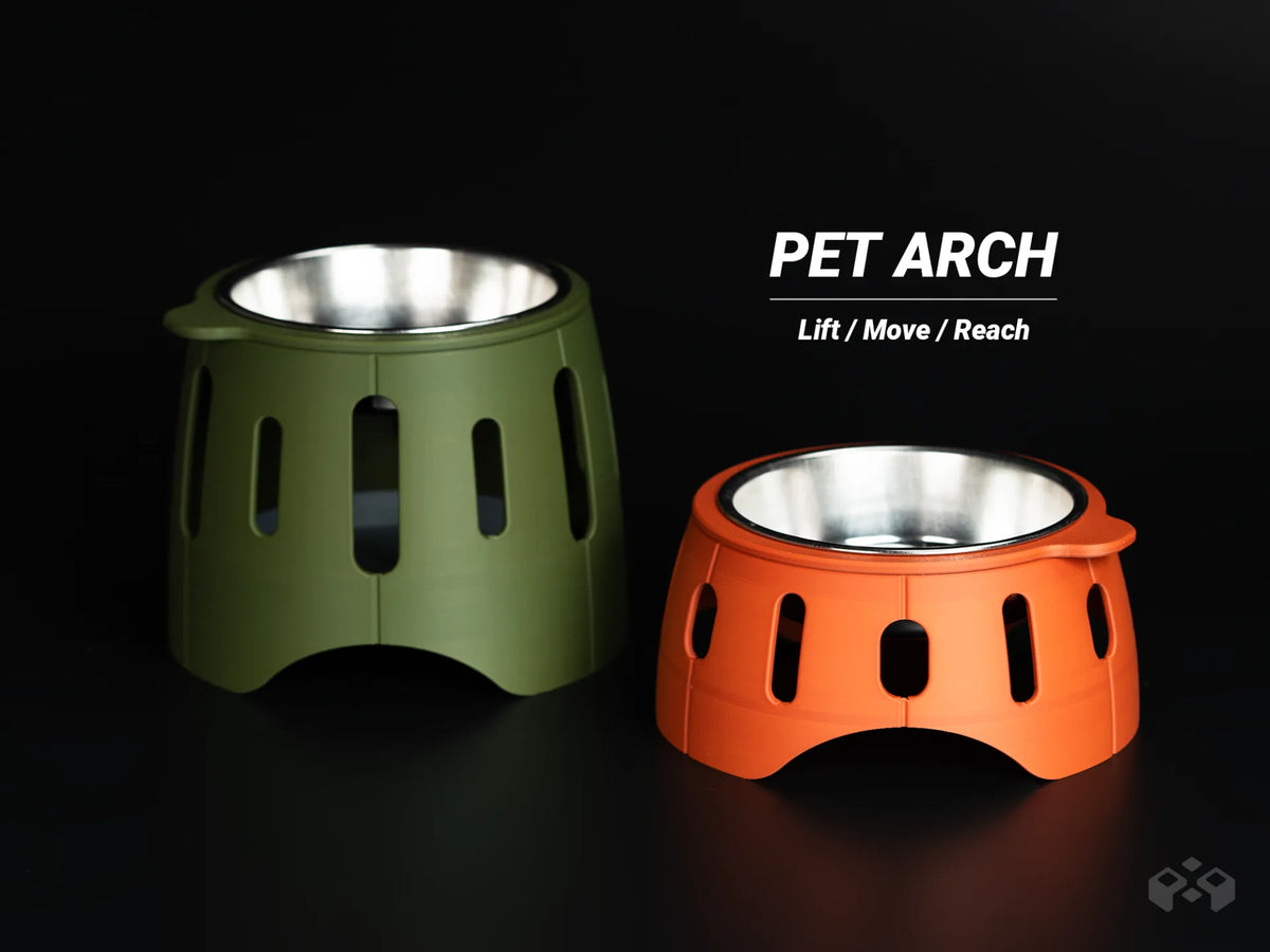 PET Arch – Support surélevé pour gamelle d'animal avec rangement - Pet Print