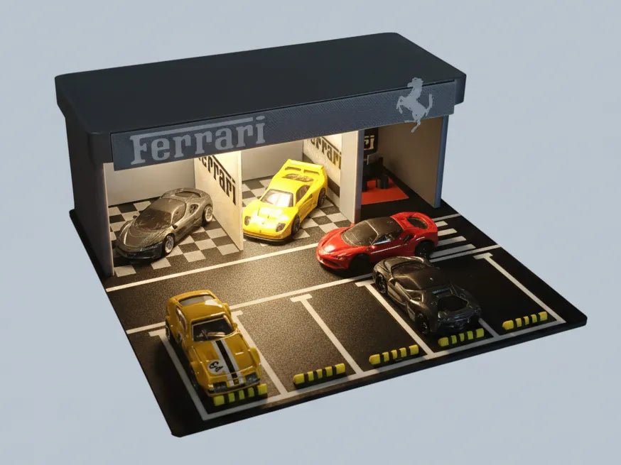 Exposition Garage Ferrari – Échelle 1:64 - Auto Print