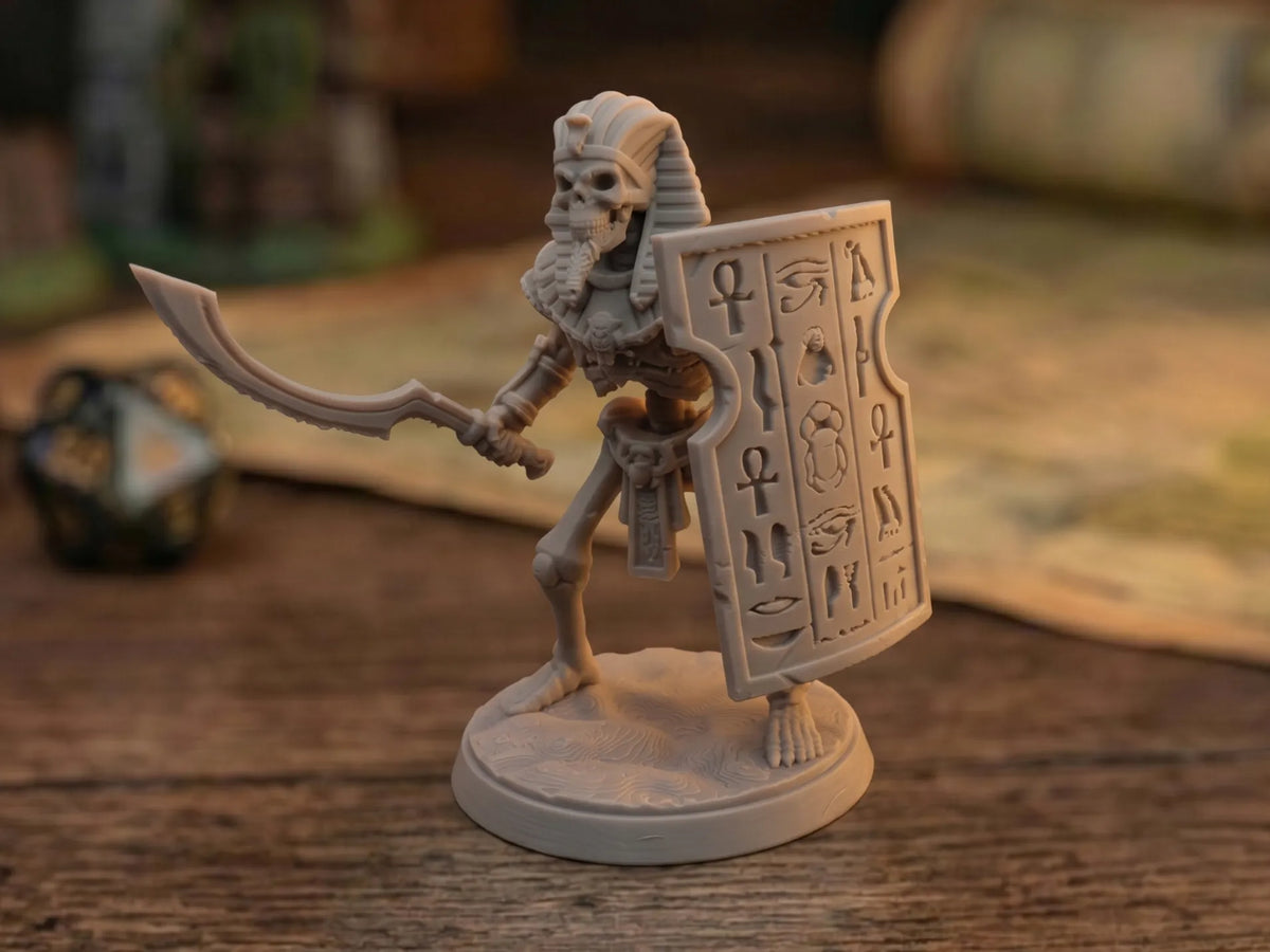 Garde de Tombe Ancienne - Guerrier avec Bouclier (32mm) - Maquette Print