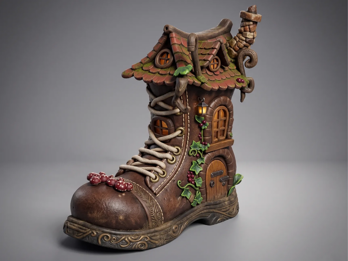 Maison Botte de Conte de Fées Enchantée - Maquette Print