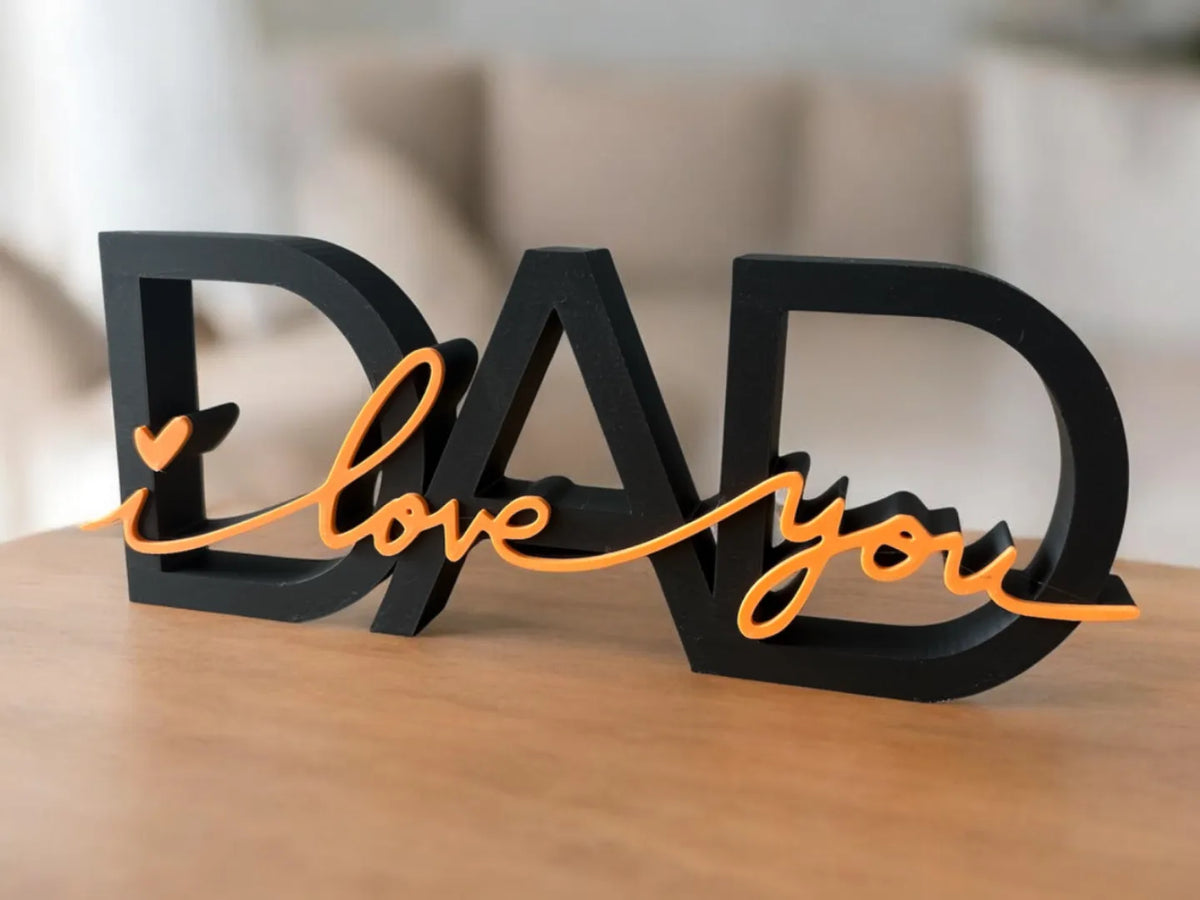 PAPA - Je t'aime - Cadeau moderne pour Papa - Fêtes Print