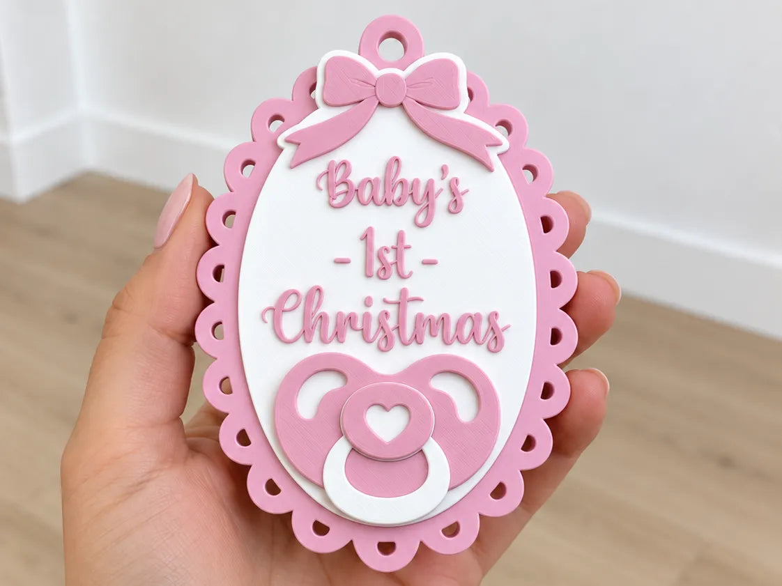 Ornement souvenir du premier Noël de bébé - Bébé Print