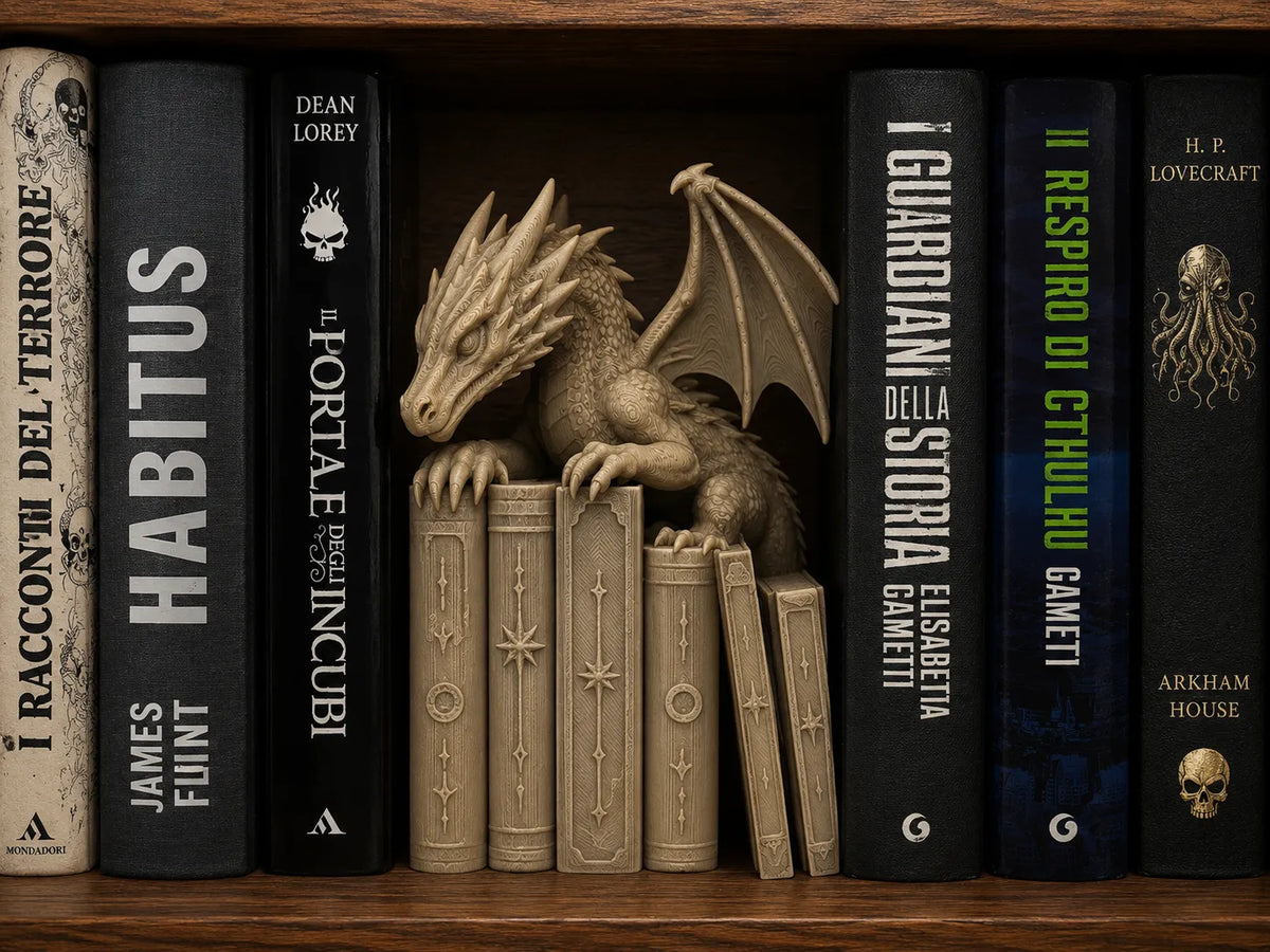 Insert de bibliothèque Dragon – Décoration de bibliothèque fantastique - Maquette Print