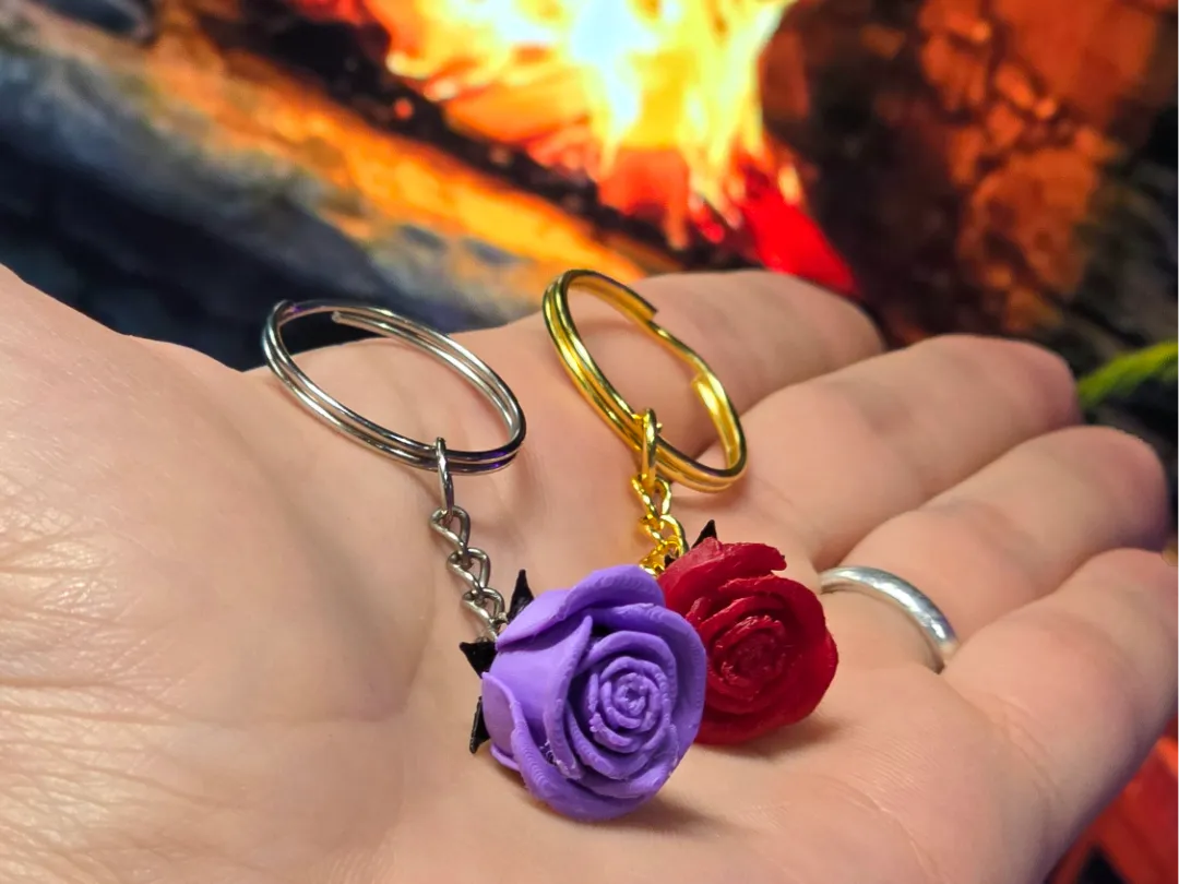 Charm porte-clés rose - Cadeau parfait - Bijoux Print