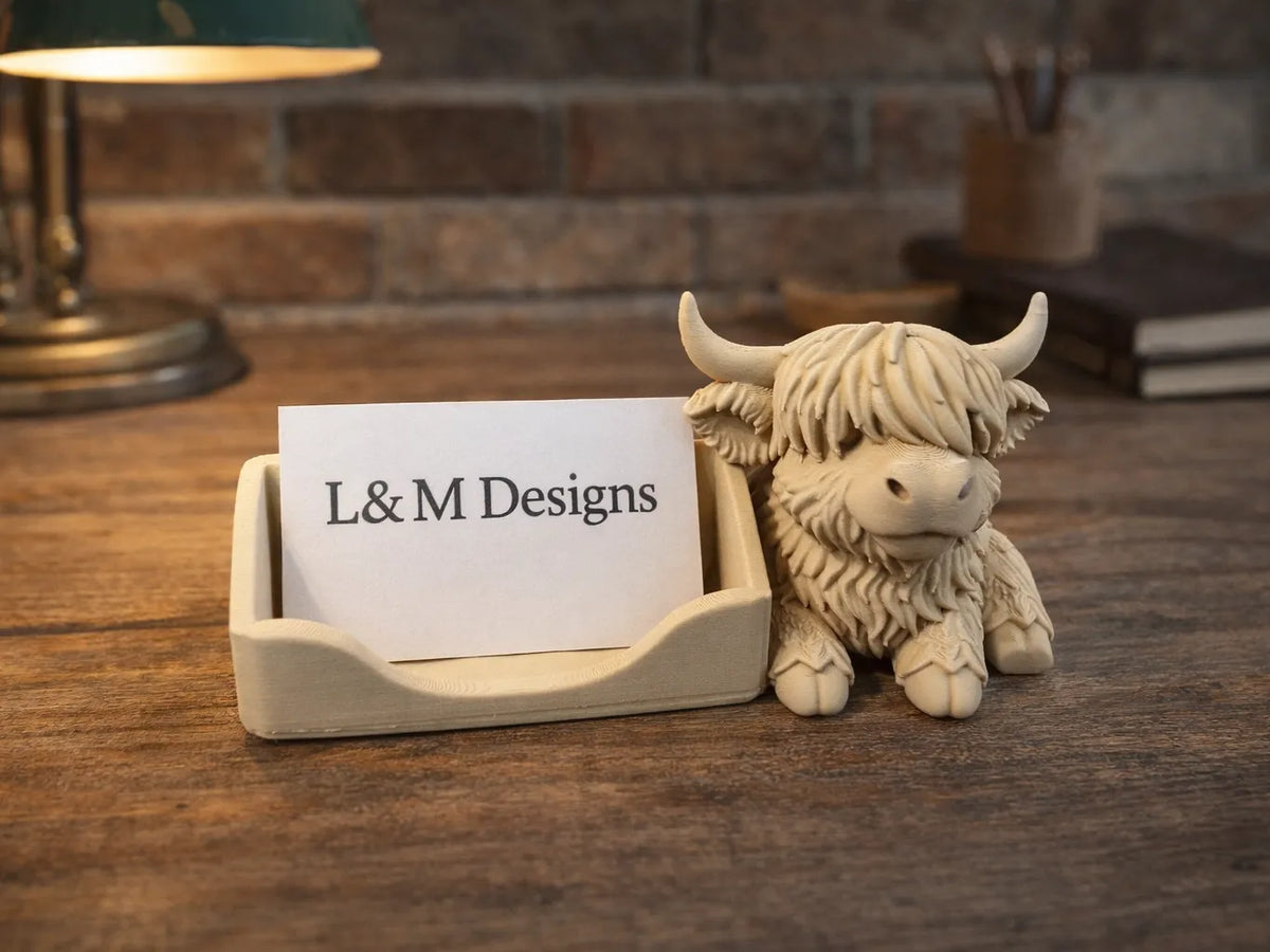 Porte-cartes de visite Vache des Highlands – modèle 2 - NFC Print