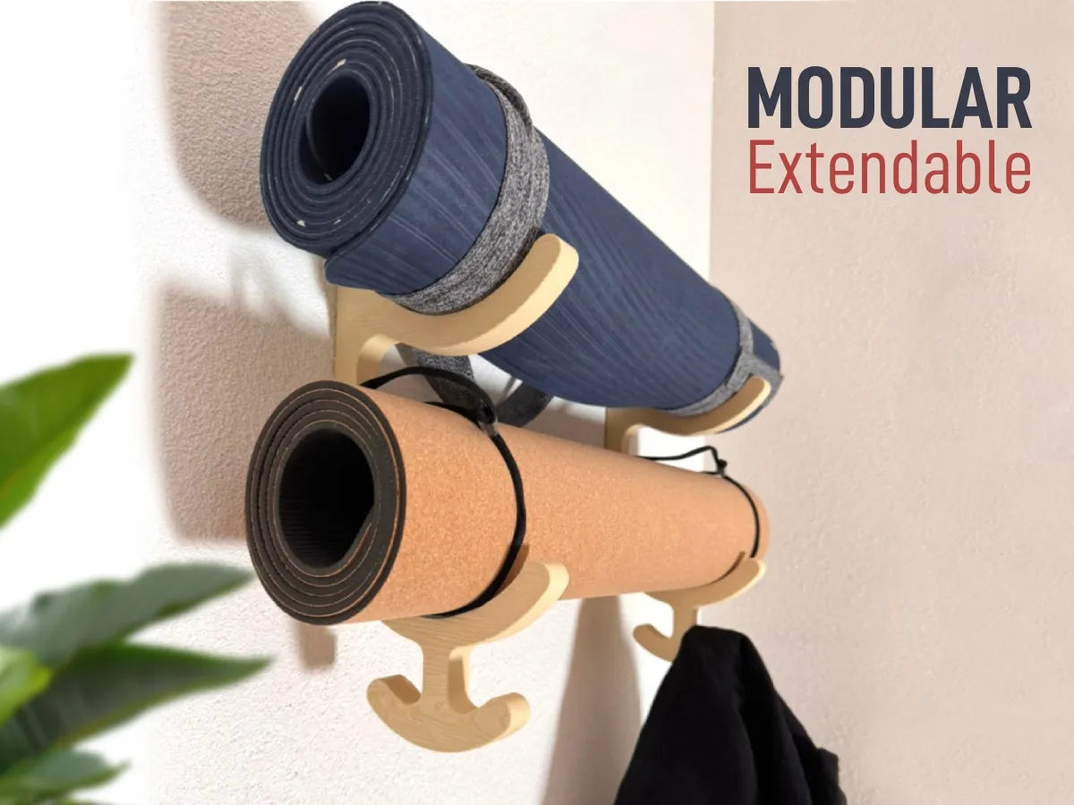 Support de Tapis de Yoga - Fixation Murale Modulaire Personnalisable - Sport Print