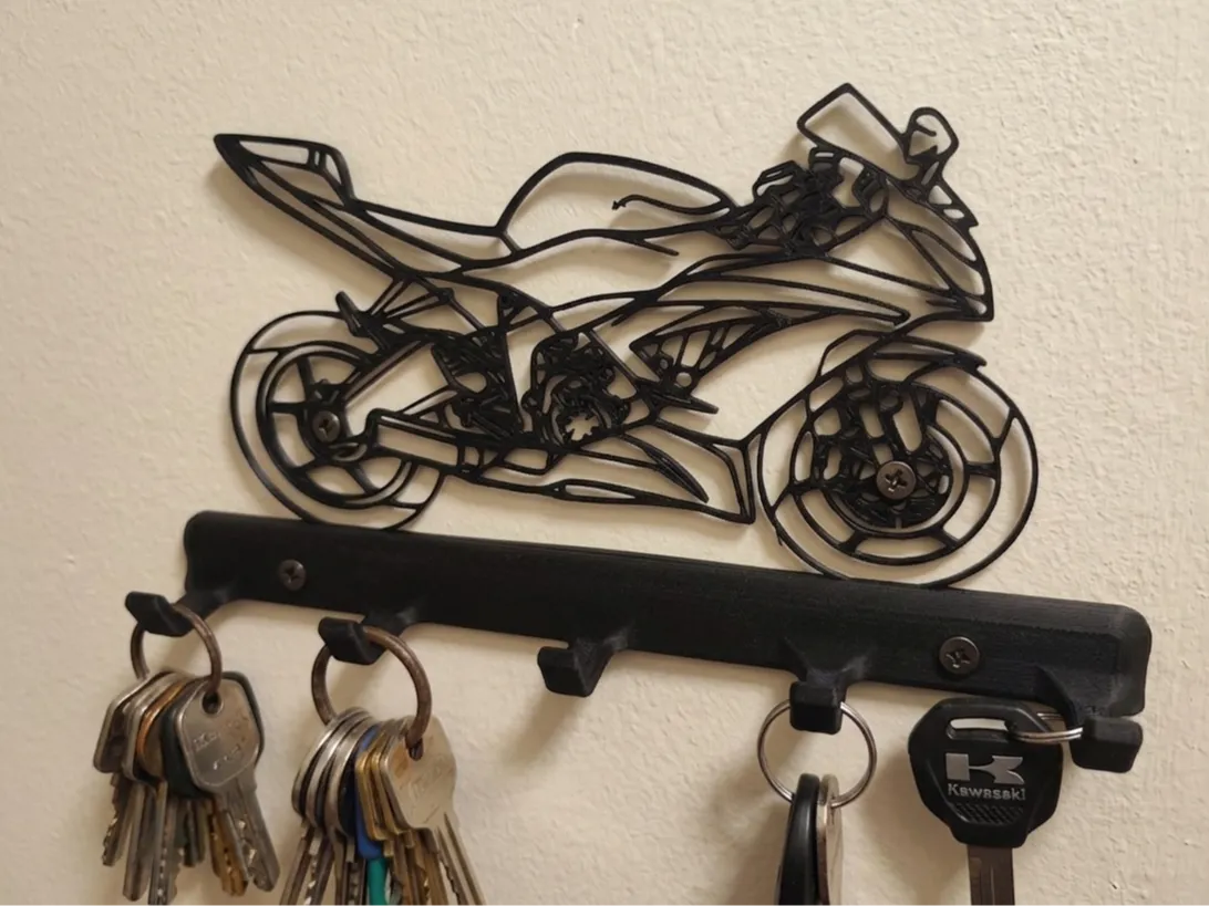 Porte-clés mural moto - Vélo Print