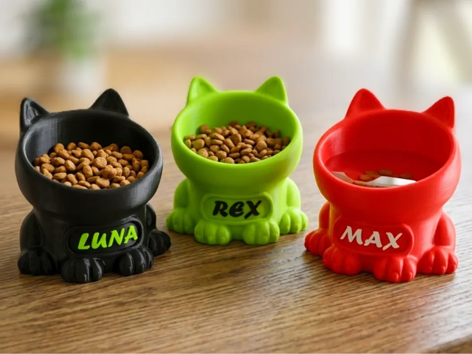Gamelle Ergonomique Personnalisée Patte-some pour Animaux de Compagnie - Pet Print