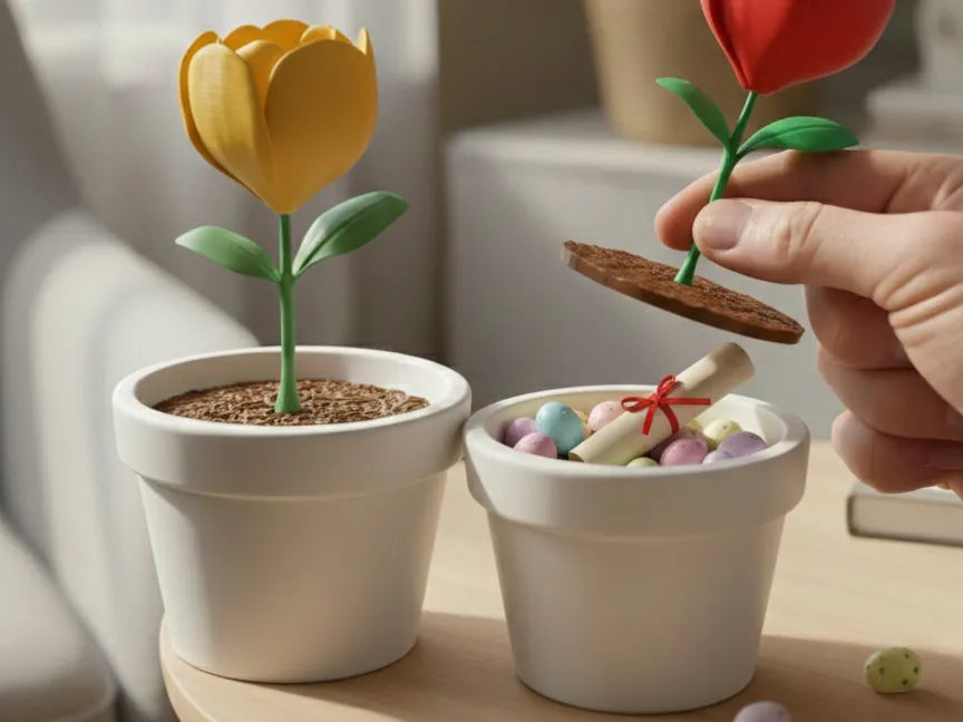 Pousse de Tulipe : Un œuf de Pâques surprise caché - Cadeau Print