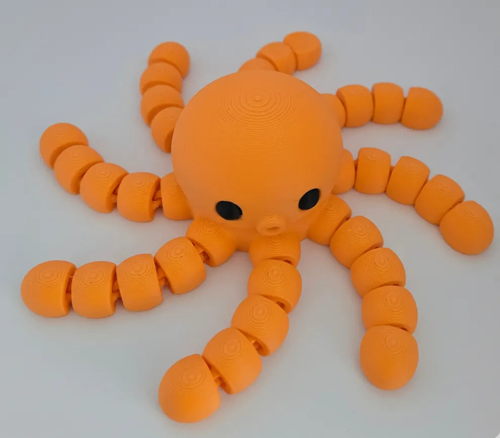 Jouet Poulpe Flexible - Jouet Fidget Poulpe Ondulant - Figurine Print