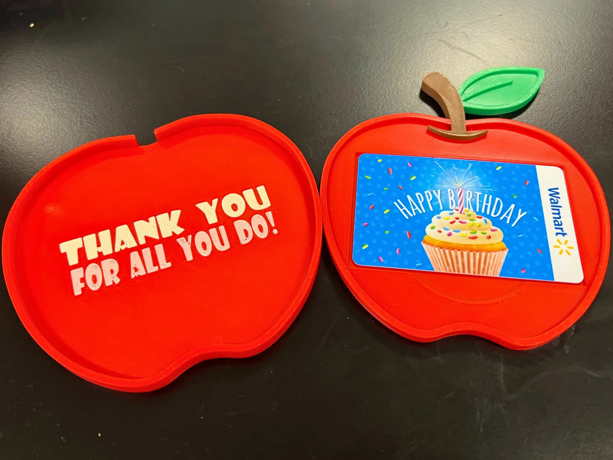 Boîte de carte-cadeau pomme pour l'appréciation des enseignants - Cadeau Print