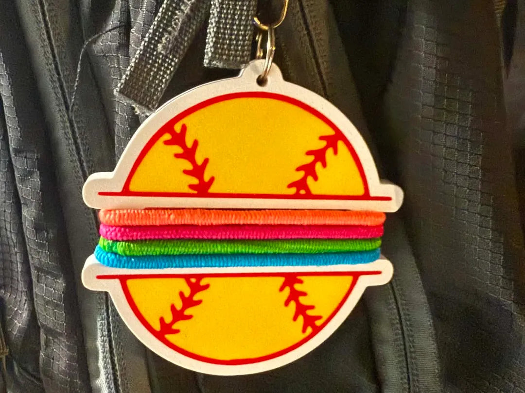 Support d'attache à cheveux de softball - Beauté Print
