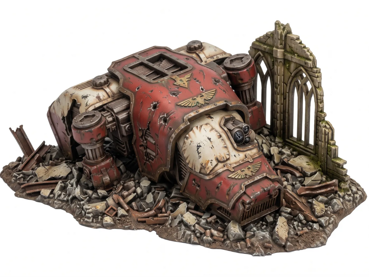 Épave de Titan Loup Grimdark Terrain de Wargame - Maquette Print