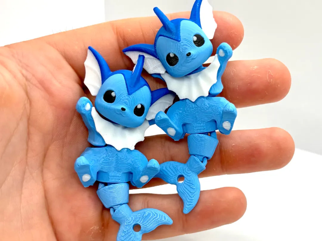 Pokemon Mignon Vaporeon Flexible - Porte-clés Articulé - Figurine Print