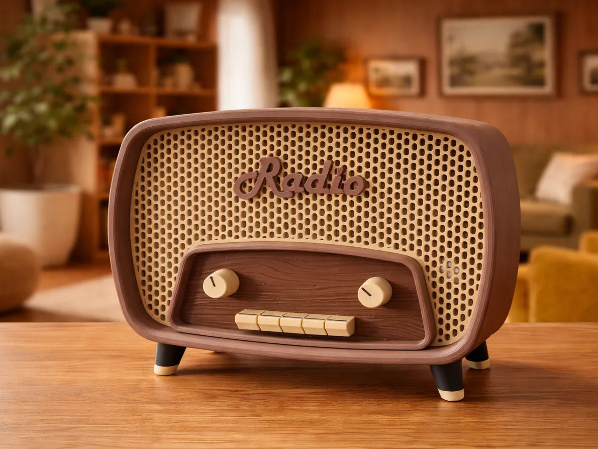 Rétro radio pour enceinte intelligente - Tech Print