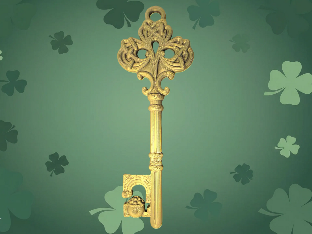 Clé squelette à nœuds celtiques pour la Saint-Patrick - Fêtes Print