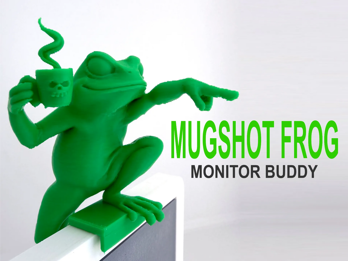 Grenouille Café Mugshot Moniteur Compagnon - Figurine Print