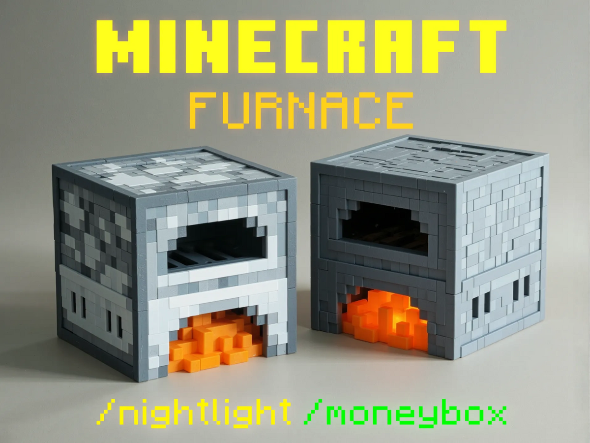 Veilleuse Fourneau Minecraft avec Tirelire Secrète - Geek Print