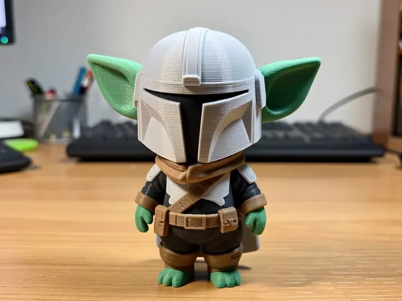 Le Grogulorien : Fusion de Grogu et du Mandalorien - Geek Print