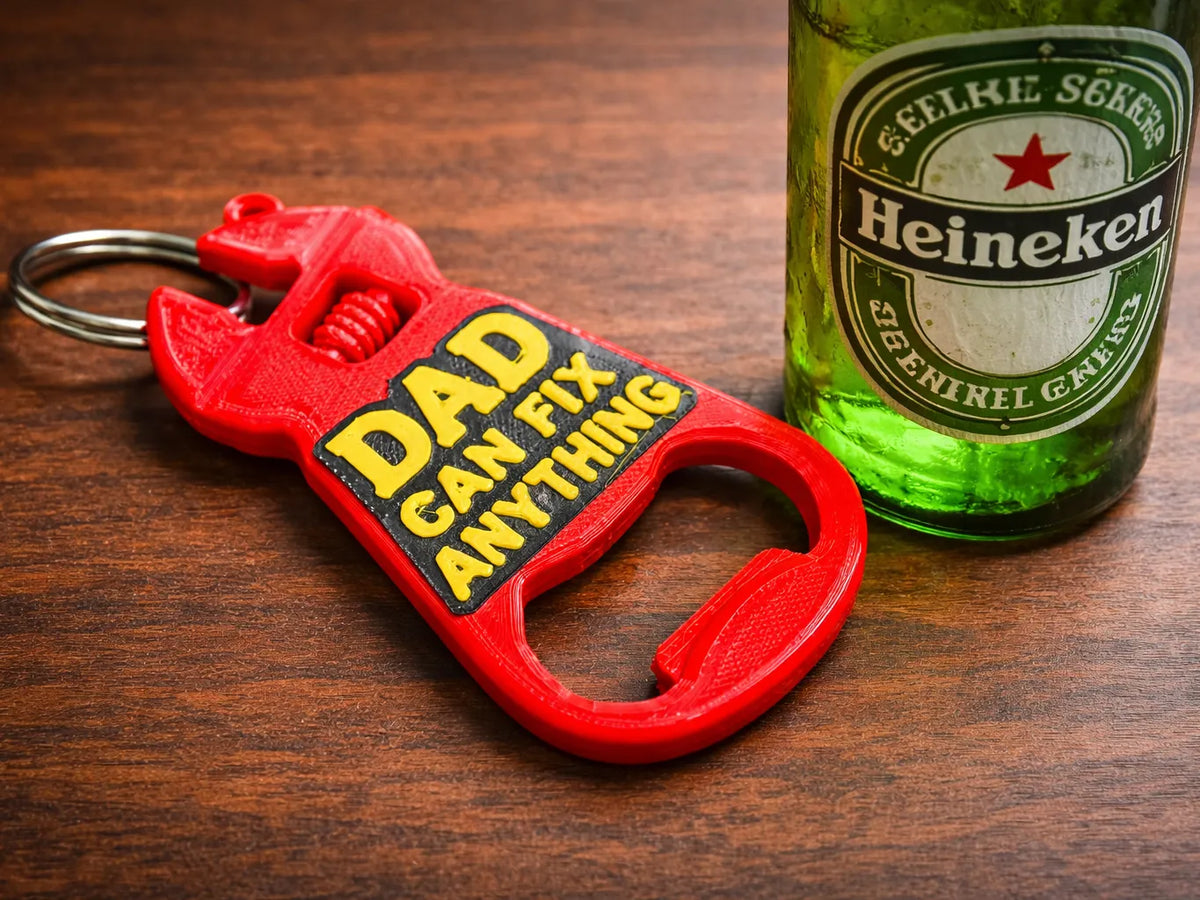 Cadeau Fête des Pères – Décapsuleur Porte-clés "Papa Répare Tout" - Cuisine Print