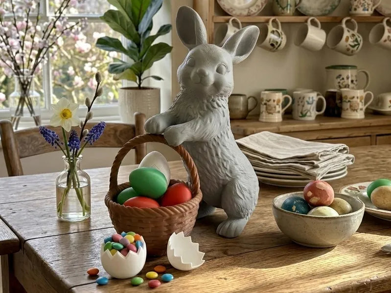 L'œuf creux secret et le panier du Lapin de Pâques - Fêtes Print