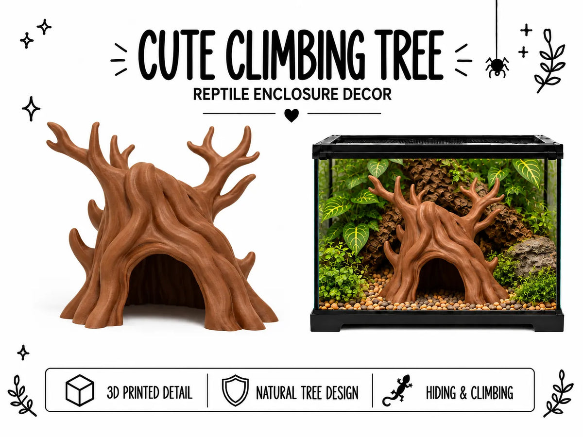 Adorable arbre à grimper, cachette pour reptiles, petit habitat pour animaux - Outdoor Print