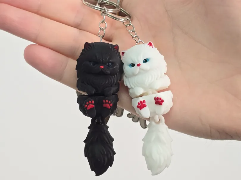 Mignons Chats Persans Flexi – Collection Grumpy Paws - Figurine Print