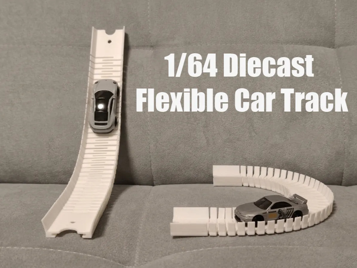 Piste de voiture modulaire flexible moulée sous pression 1/64 - Auto Print