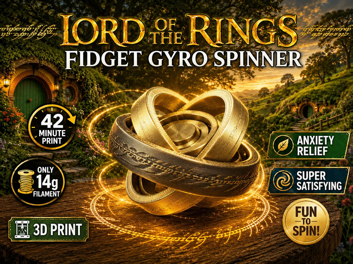 Jouet Fidget Gyro Spinner Le Seigneur des Anneaux - Bijoux Print