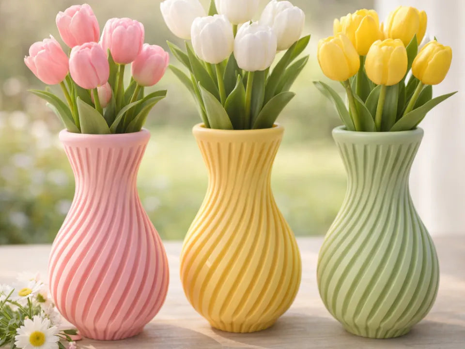 Vase à Fleurs - Torsion Printanière - Maison Print