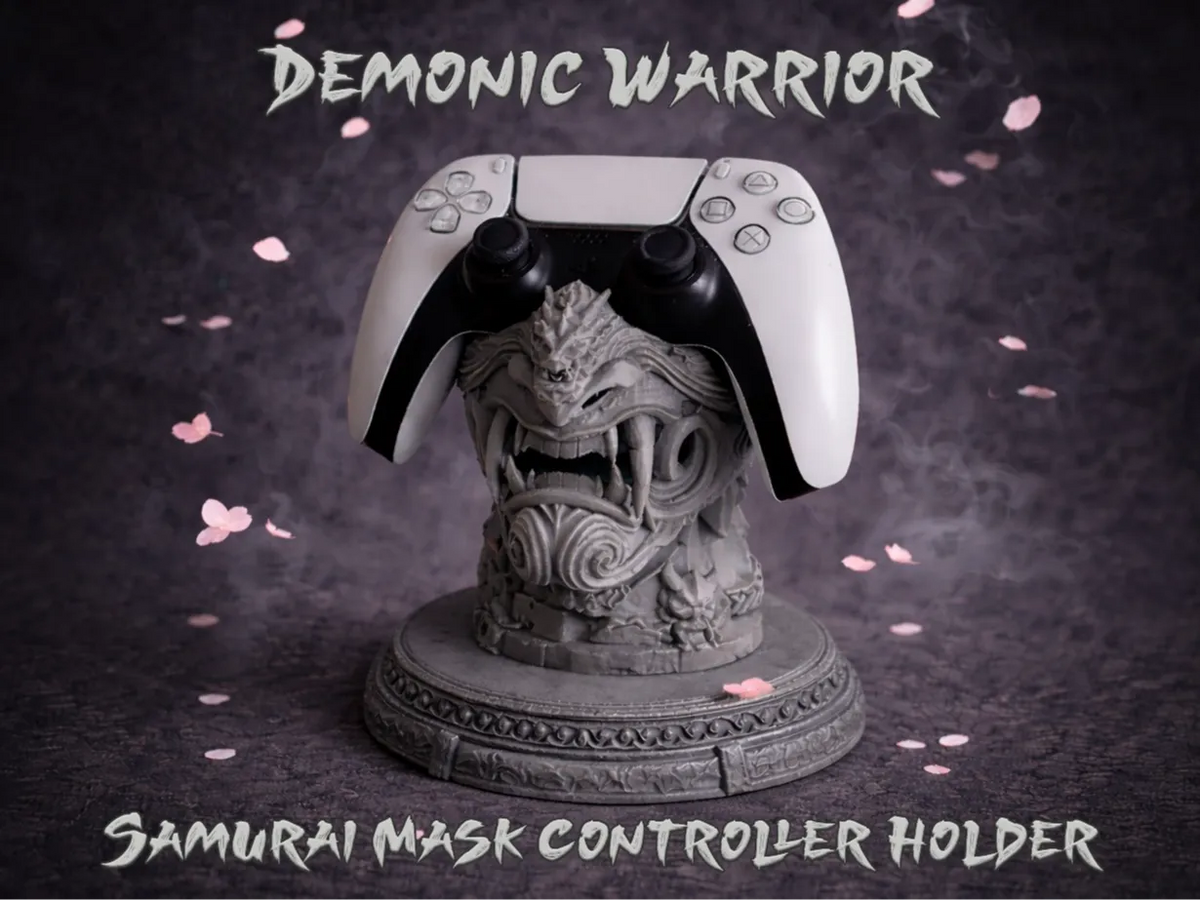 Support de manette Masque de Samouraï - Présentoir de manette de jeu - Cosplay Print