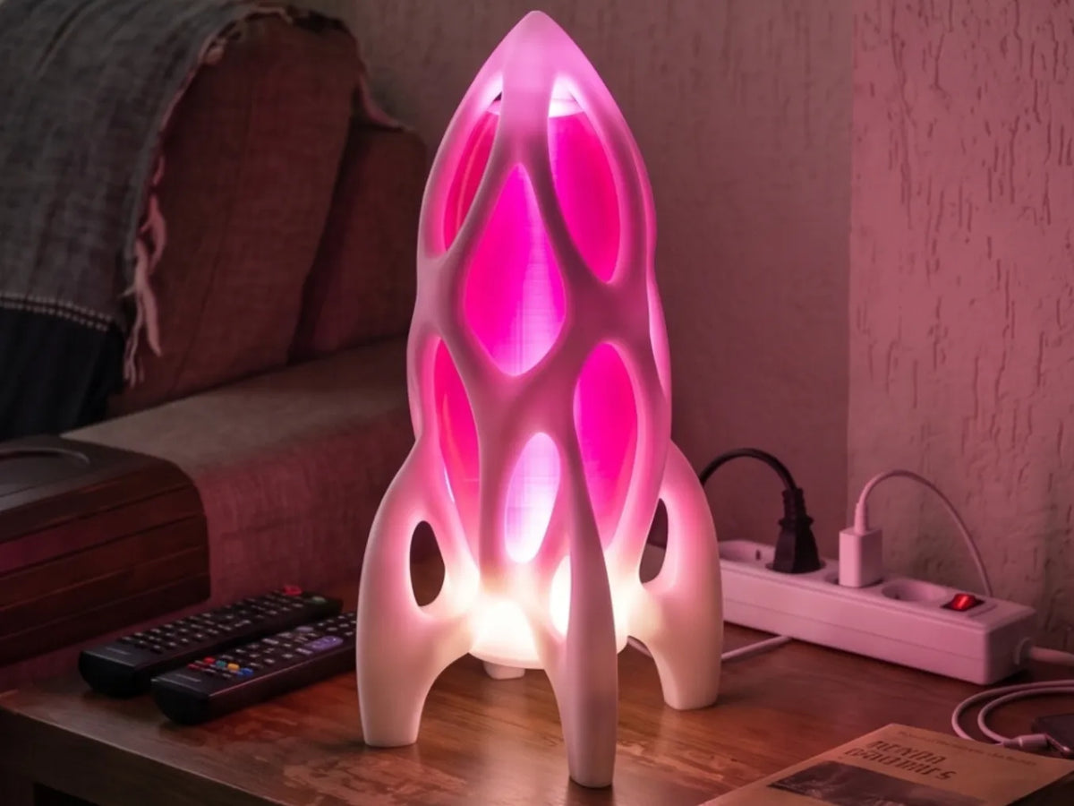 Lampe LED - Kit 001 - Fusée Xénomorphe Voronoï - Lumière Print