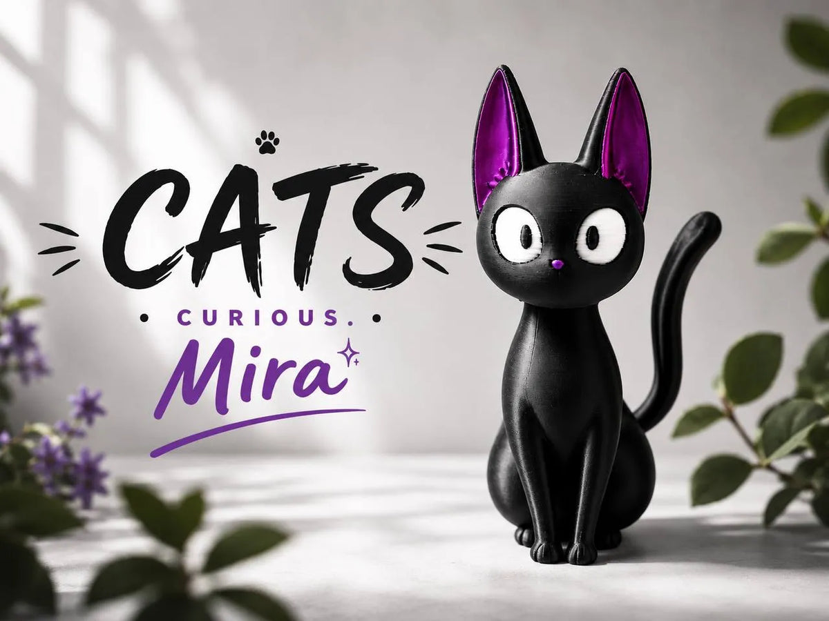 Chats - Mira la curieuse - Figurine Print