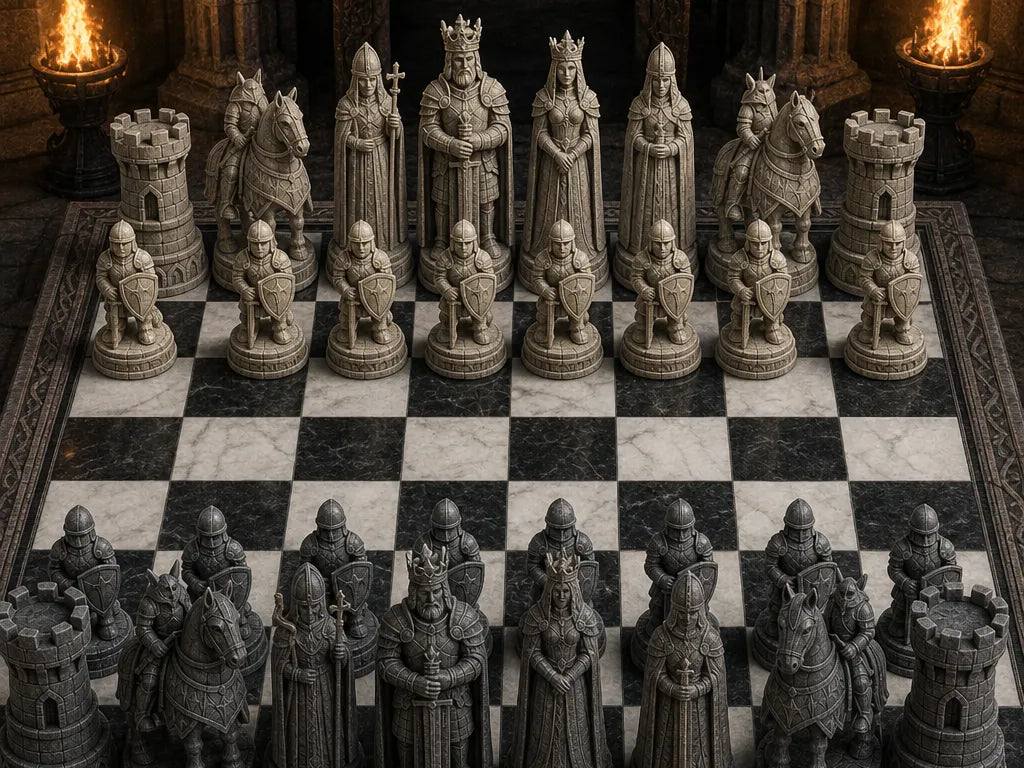 Jeu d'échecs médiéval - Jeux Print