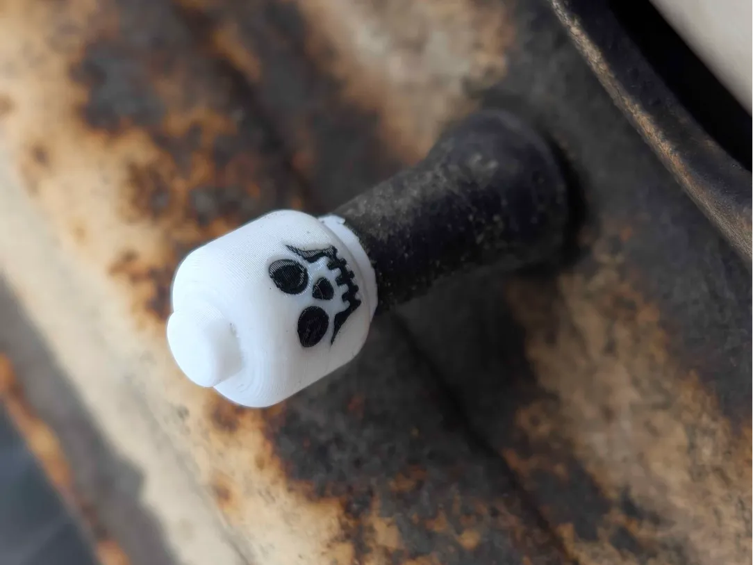 Tête de Squelette en Briques - Bouchon de Valve - Auto Print