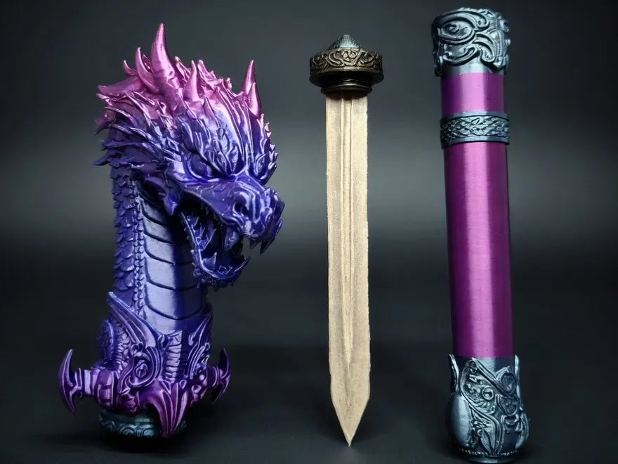 Canne Épée Dragon - Accessoire de Cosplay Lame Cachée - Cosplay Print