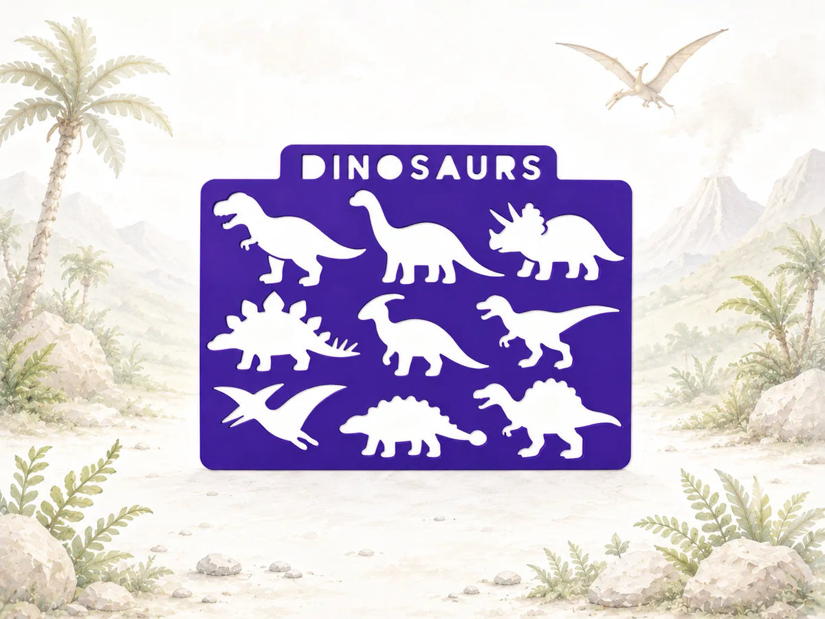 Pochoir Dinosaure pour Enfants – Gabarit de Traçage - Maquette Print