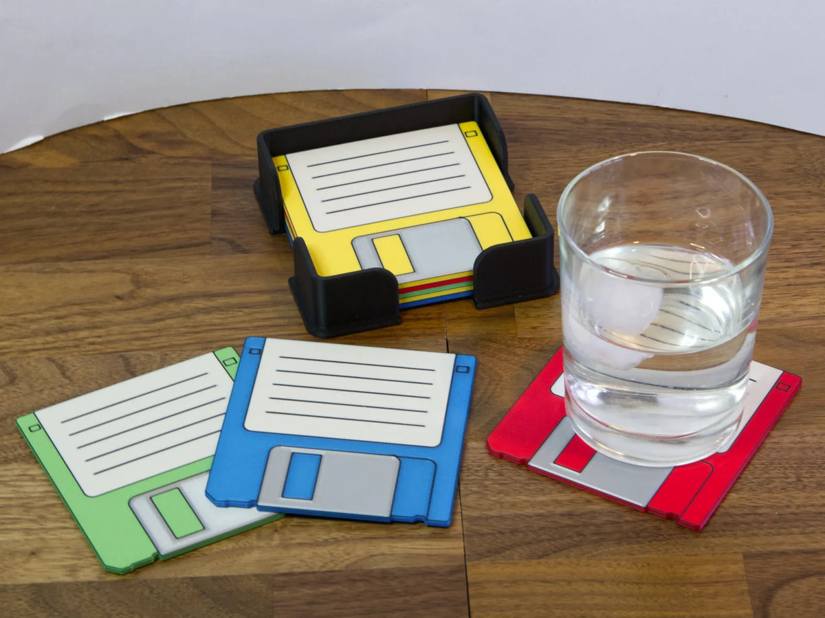 Sous-verres disquettes - Geek Print