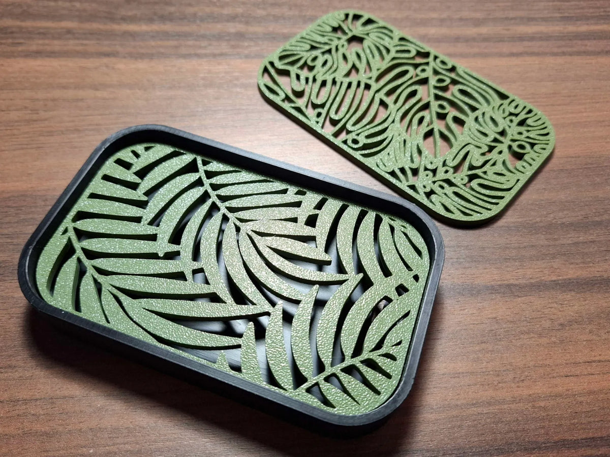 Porte-savon avec insert feuille de monstera ou de palmier - Maison Print