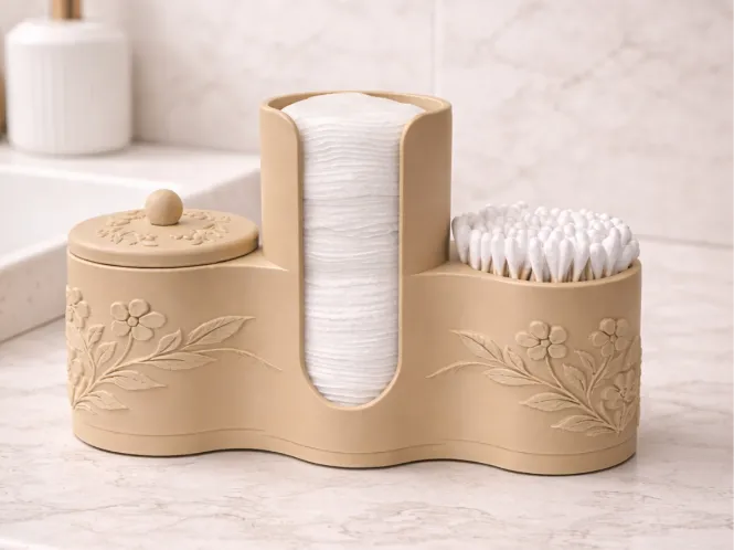 Support pour disques de coton / cotons-tiges - Beauté Print