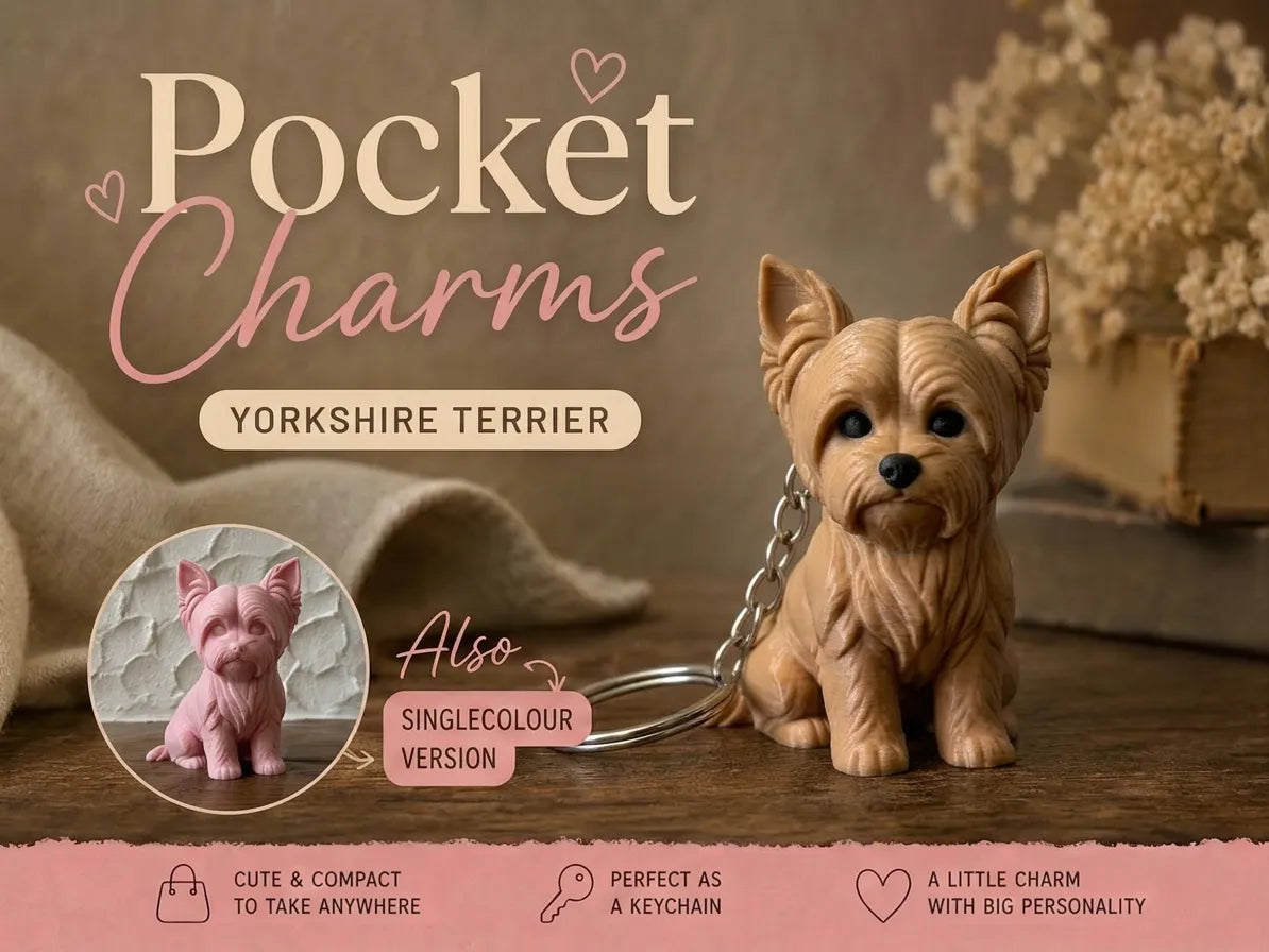 Porte-clés Breloques de Poche Yorkshire Terrier - Bijoux Print