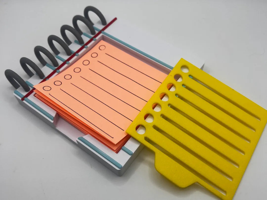 Porte-notes adhésives en forme de cahier avec pochoir - Bureau Print