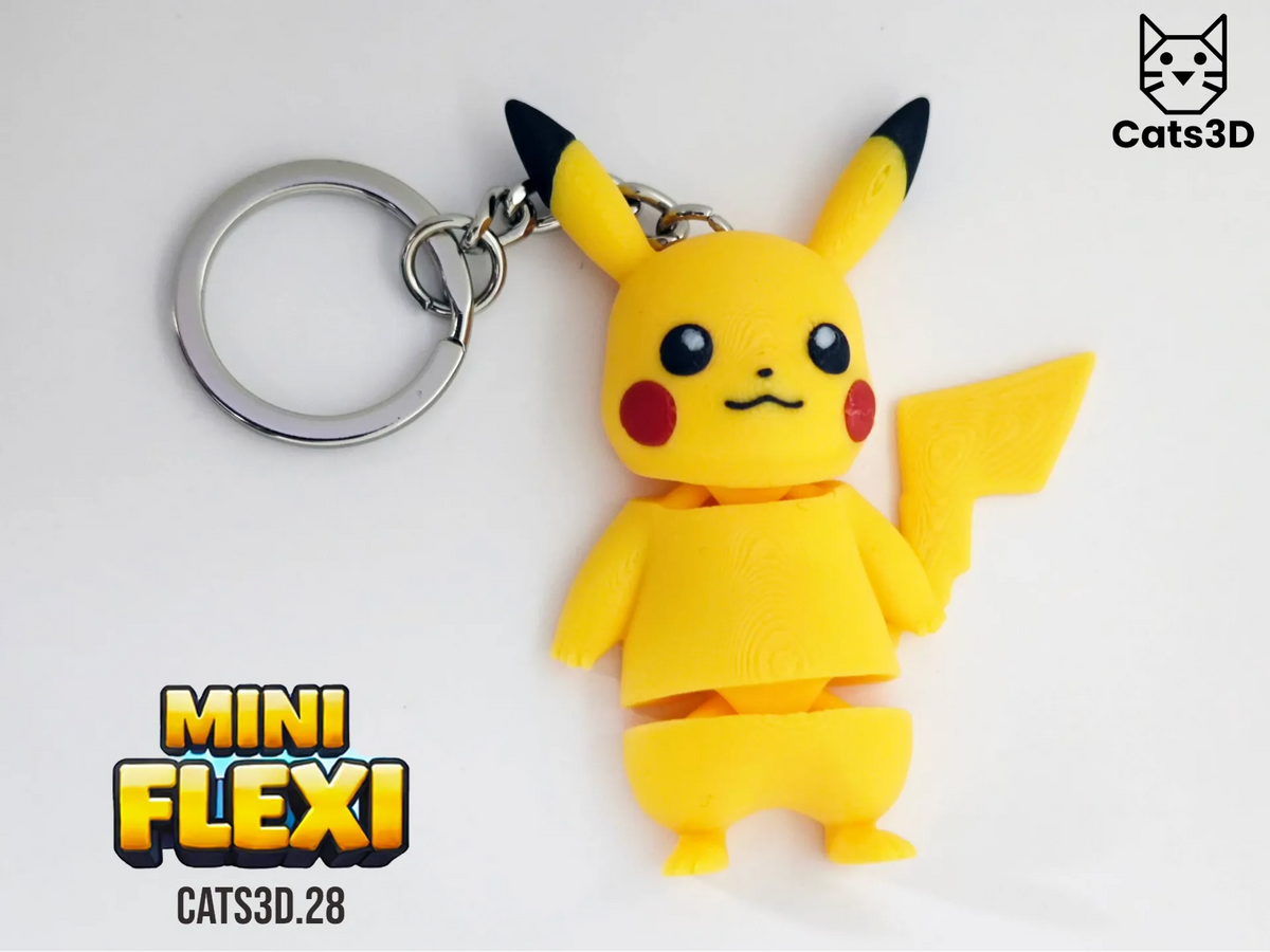 Pikachu Mini Flexi – Figurine Porte-clés Articulée - Figurine Print
