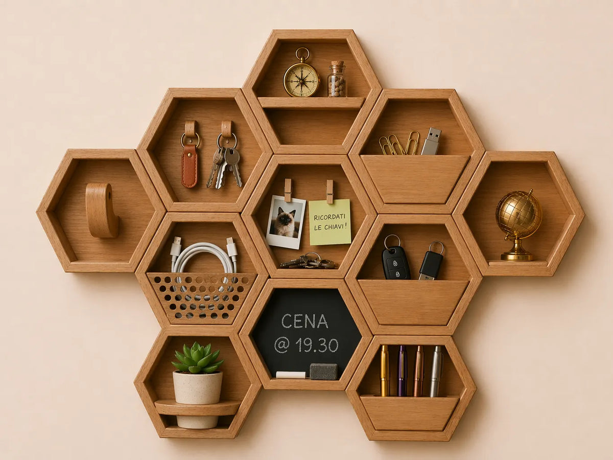Système mural modulaire en nid d'abeille - Art Print